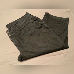 NWOT WOMEN SIGNATURE FIT CAPRI DARK WASH DENIM 24 Waist 23 Inseam 21